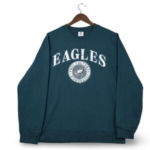 NFL Philadelphia Eagles Crewneck Sweatshirt Men's Medium Midnight Green Football